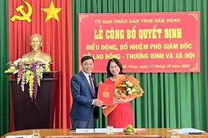 Đắk Nông thông tin vụ Phó Giám đốc Sở LĐTB-XH xin thôi việc tại lễ bổ nhiệm