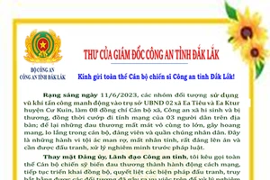 Giám đốc Công an tỉnh Đắk Lắk: “Biến đau thương thành hành động cách mạng”