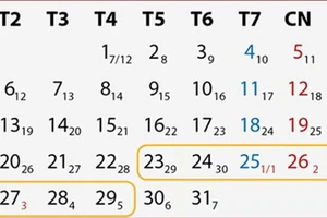 Đề xuất Chính phủ nghỉ tết nguyên đán Canh Tý 7 ngày