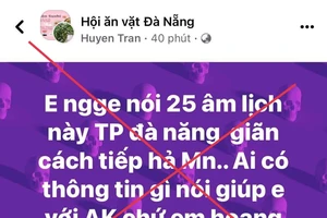 Thông tin giả được lan truyền