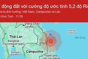 Thông tin về trận động đất. Nguồn: U.S. Geological Survey 