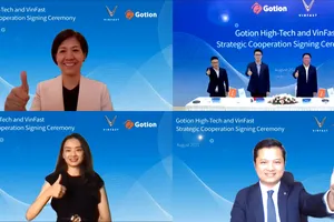 Lễ ký kết biên bản ghi nhớ hợp tác giữa VinFast và Gotion được thực hiện theo hình thức trực tuyến