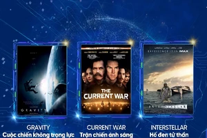 Công chúng sẽ có cơ hội thưởng thức 3 bộ phim Hollywood bom tấn "Gravity", "Interstellar", "The Current War" tại hệ thống rạp CGV Cinemas