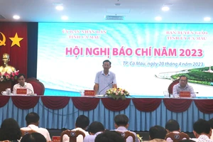 Quang cảnh Hội nghị báo chí tỉnh Cà Mau năm 2023