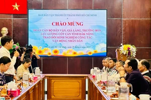 Quang cảnh buổi tiếp. Ảnh: CHÍ THẠCH