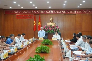 Đoàn kiểm tra làm việc tại tỉnh Bà Rịa-Vũng Tàu. Ảnh: TTXVN