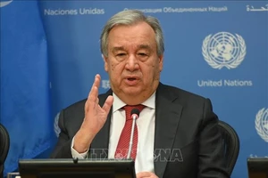 Tổng Thư ký Liên Hiệp quốc Antonio Guterres trong một sự kiện. Ản: AFP/TTXVN