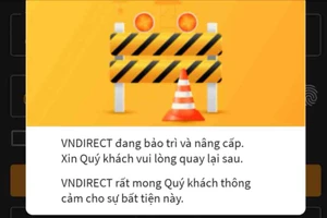 Trước giờ giao dịch 15 phút, hệ thống giao dịch của VNDIRECT vẫn chưa được kết nối trở lại