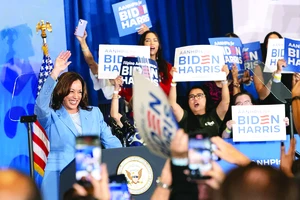 Phó Tổng thống Mỹ Kamala Harris trong một cuộc vận động tranh cử vào Nhà Trắng. Ảnh: POLITICO