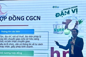 Ông Chu Bá Long, Giám đốc Công ty TNHH tư vấn Khoa học Công nghệ An Phát phát biểu tại hội thảo