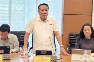 Đại biểu Quốc hội thảo luận tổ sáng 20-10.