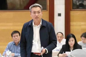 Văn phòng Chính phủ tổ chức buổi họp báo Chính phủ thường kỳ tháng 10. Ảnh: QUANG PHÚC