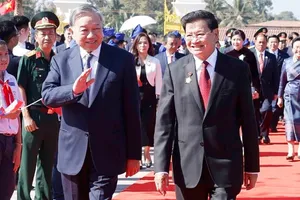 Tổng Bí thư Tô Lâm dự Lễ khánh thành Công viên Hữu nghị Lào - Việt Nam ở thủ đô Vientiane 