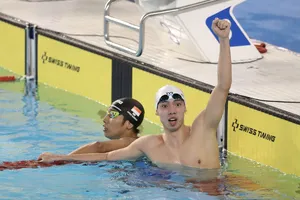 Huy Hoàng phá kỷ lục SEA Games ở nội dung 400m tự do. Ảnh: DŨNG PHƯƠNG