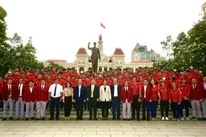 Các VĐV TPHCM góp sức vào đoàn thể thao Việt Nam tranh tài tại SEA Games. Ảnh: DŨNG PHƯƠNG