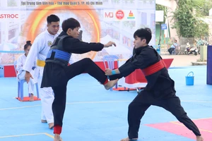 Nhiều trận đấu hấp dẫn tại giải Pencak Silat quận 5 mở rộng