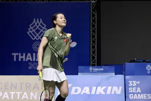 Nguyễn Thùy Linh giành một chiến thắng cho cầu lông Việt Nam. Ảnh: DŨNG PHƯƠNG 