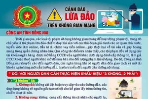 Đồng Nai: Khuyến cáo người dân về tội phạm lừa đảo trên không gian mạng