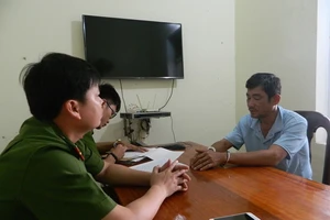 Ông Tính tại cơ quan công an