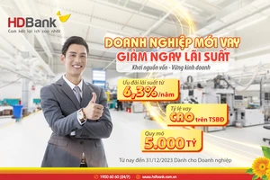 HDBank ưu đãi lãi suất hấp dẫn cho khách hàng doanh nghiệp mới vay 