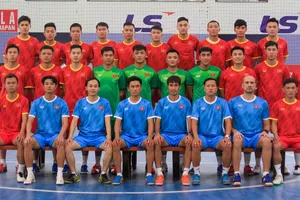 Đội tuyển futsal Việt Nam mang sang UAE 17 cầu thủ. Ảnh: THANH ĐÌNH