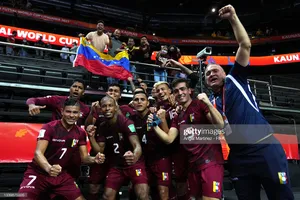 Venezuela giành chiến thắng trước chủ nhà Lithuania ở ngày ra quân Futsal World Cup 2021. Ảnh: GETTY