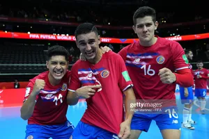 Niềm vui của các cầu thủ Costa Rica khi đánh bại chủ nhà Lithuania ở trận đấu quan trọng. Ảnh: GETTY