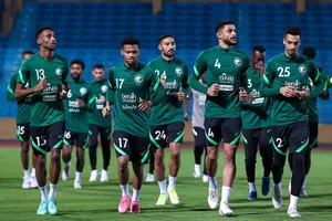 Saudi Arabia tập buổi đầu tiên tại Hà Nội. Ảnh: SAFF