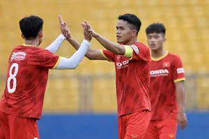 U22 Việt Nam đánh bại Long An trước khi dự Giải U22 Đông Nam Á 2022. Ảnh: DŨNG PHƯƠNG