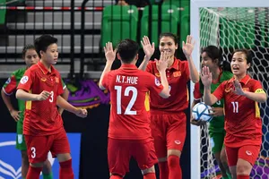 Đỗ Thị Nguyên từng cùng đội tuyển nữ futsal Việt Nam lọt vào bán kết Giải nữ futsal châu Á 2018. Ảnh: ANH TRẦN