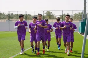 U23 Việt Nam quay trở lại sân tập để chuẩn bị đấu với Croatia. ẢNH: VFF