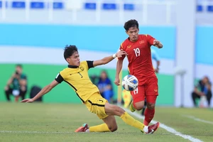 U23 Malaysia dễ dàng nhận thất bại trước U23 Việt Nam. ẢNH: ANH TRẦN
