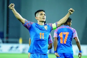 Tiền đạo Sunil Chhetri là kỷ lục gia của bóng đá Ấn Độ