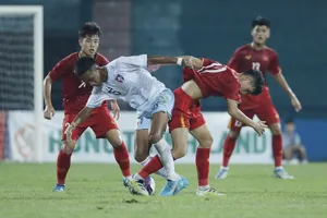 U17 Việt Nam hướng đến trận thắng thứ 2 ở vòng loại U17 châu Á 2023. ẢNH: MINH HOÀNG