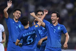 Thái Lan giành vé vào bán kết AFF Cup 2022 với tư cách đứng đầu bảng A. ẢNH: FAT