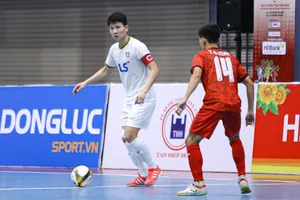 Thái Sơn Bắc để thua ngược trước Tân Hiệp Hưng ở vòng 5 Giải futsal VĐQG 2023. ẢNH: ANH TRẦN