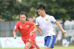 Huế đứng thứ 3, chỉ hơn đội áp chót Bình Phước bằng khoảng cách của một trận thắng. ẢNH: TÂM HÀ 