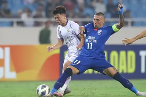 Hà Nội FC đã có chiến thắng đầu tiên ở AFC Champions League 2023-24. ẢNH: MINH HOÀNG 