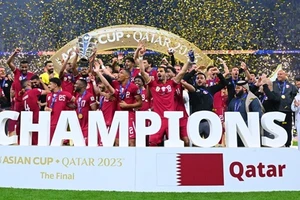 Qatar bảo vệ thành công chức vô địch Asian Cup. ẢNH: GETTY 