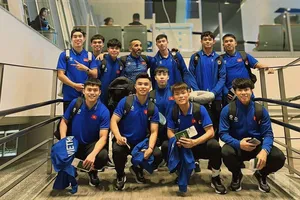 U23 Việt Nam háo hức lên đường sang Tajikistan tập huấn. ẢNH: VĂN HỮU 