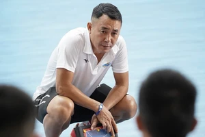 Ông Nguyễn Bảo Trung có năm thứ hai liên tiếp dẫn U20 Thái Sơn Nam TPHCM dự Giải U20 Futsal VĐQG. ẢNH: ANH TRẦN 