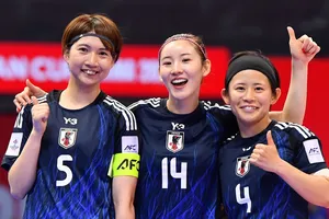 Các nữ tuyển thủ futsal Nhật Bản gặp Việt Nam ở trận tứ kết Giải futsal nữ châu Á 2025. ẢNH: AFC 