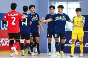 Niềm vui của các cầu thủ Thái Sơn Nam TPHCM. ẢNH: ANH TRẦN 