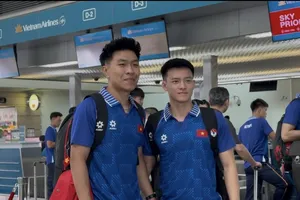 Phạm Lý Đức và Nguyễn Thanh Nhàn sẵn sàng cho SEA Games 33. ẢNH: TÂM HÀ