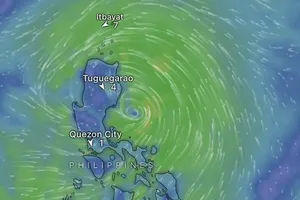 据欧洲中期天气预报中心（ECMWF）模型，8月22日6时低压区位于菲律宾以东。