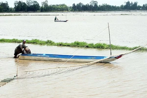 Nước lên nhanh, lũ sắp đạt ngưỡng báo động 2