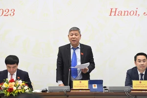 Họp báo Quốc hội chiều 9-1. Ảnh: QUANG PHÚC