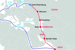 Bản đồ minh họa dự án Hành lang vận tải Bắc - Nam quốc tế 