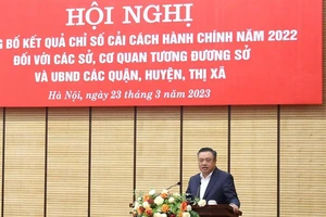 Sở, ngành của TP Hà Nội cải cách hành chính thua xa khối quận, huyện