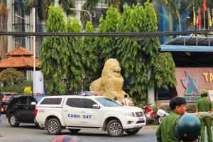 Lực lượng công an tại hiện trường